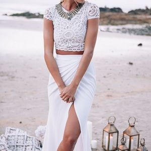 SaboSkirt crop top&skirt. Perfect beach wed. XS.